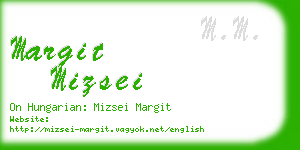 margit mizsei business card